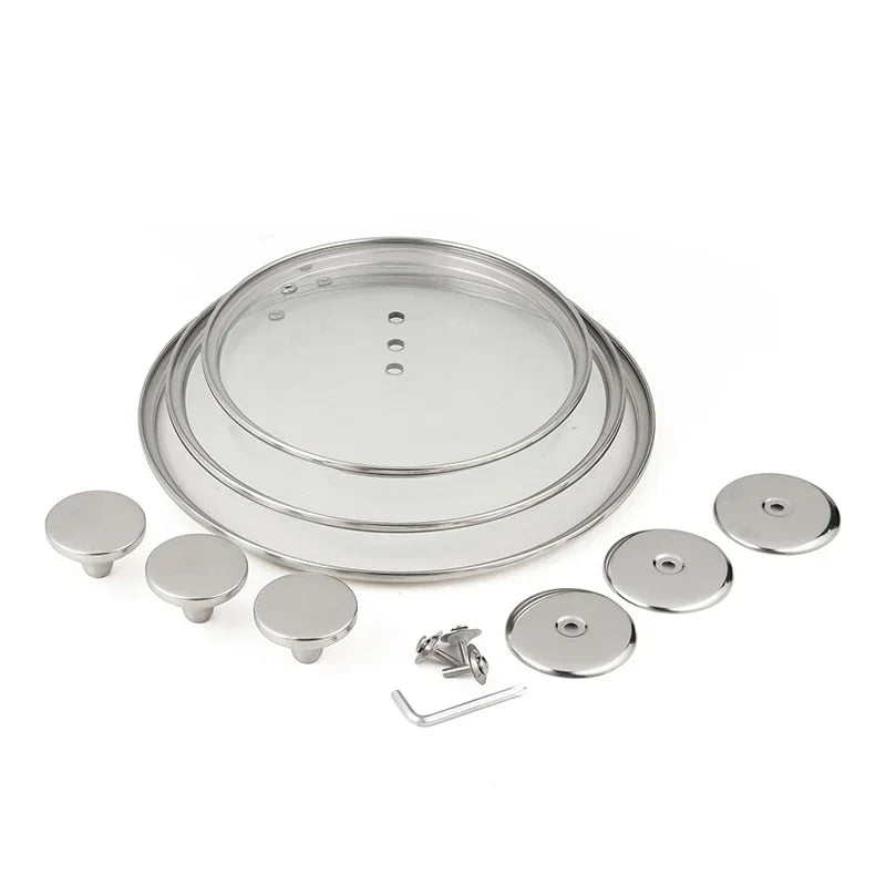 3-Piece HexClad Hybrid Cookware Set with Lids – Stainless Steel Non-Stick Wok & Kitchenware