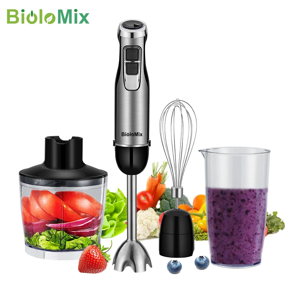 BioloMix 4-in-1 1200W Immersion Blender – Stick Hand Mixer with Chopper — view 6 of home & kitchen