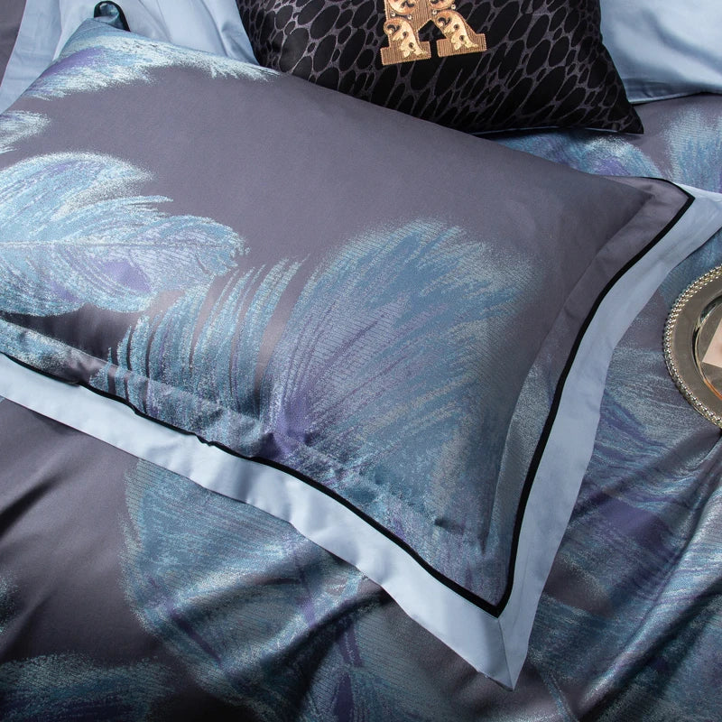 Svetanya 1500TC Jacquard Bedding Set Egyptian Cotton Queen King Linens (thin Thick Sheet Duvet Cover) Underwear
