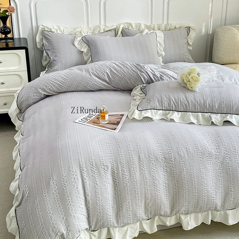 /Jacquard four-piece set of cotton sheets bedding