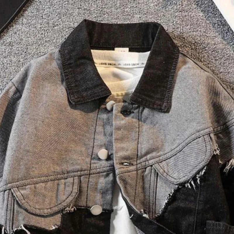 2025 Boys’ Cotton Windbreaker Coat – High-Quality Lapel Overcoat for Spring & Autumn
