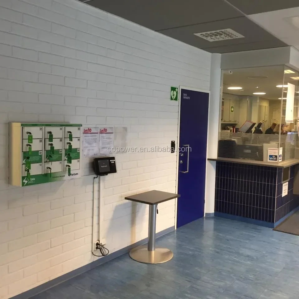 Cell Phone Charging Kiosk Storage Cabinet with Lock Box Charging Solution for Public Place
