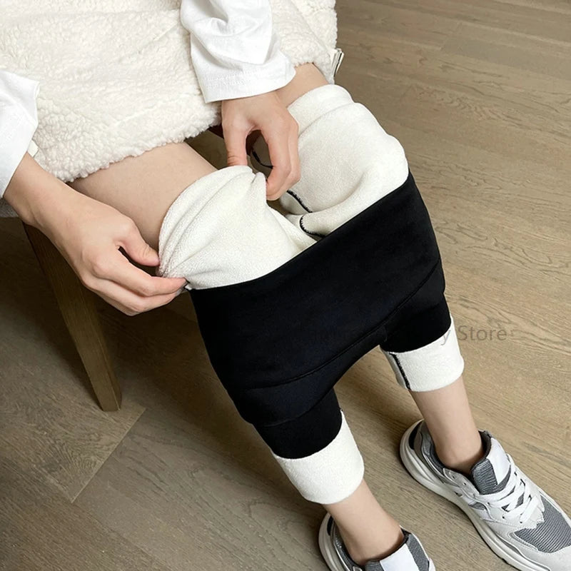 Women's Winter Thick Velvet Leggings Warm Fleece Lined Tights Thermo Leggings Ladies