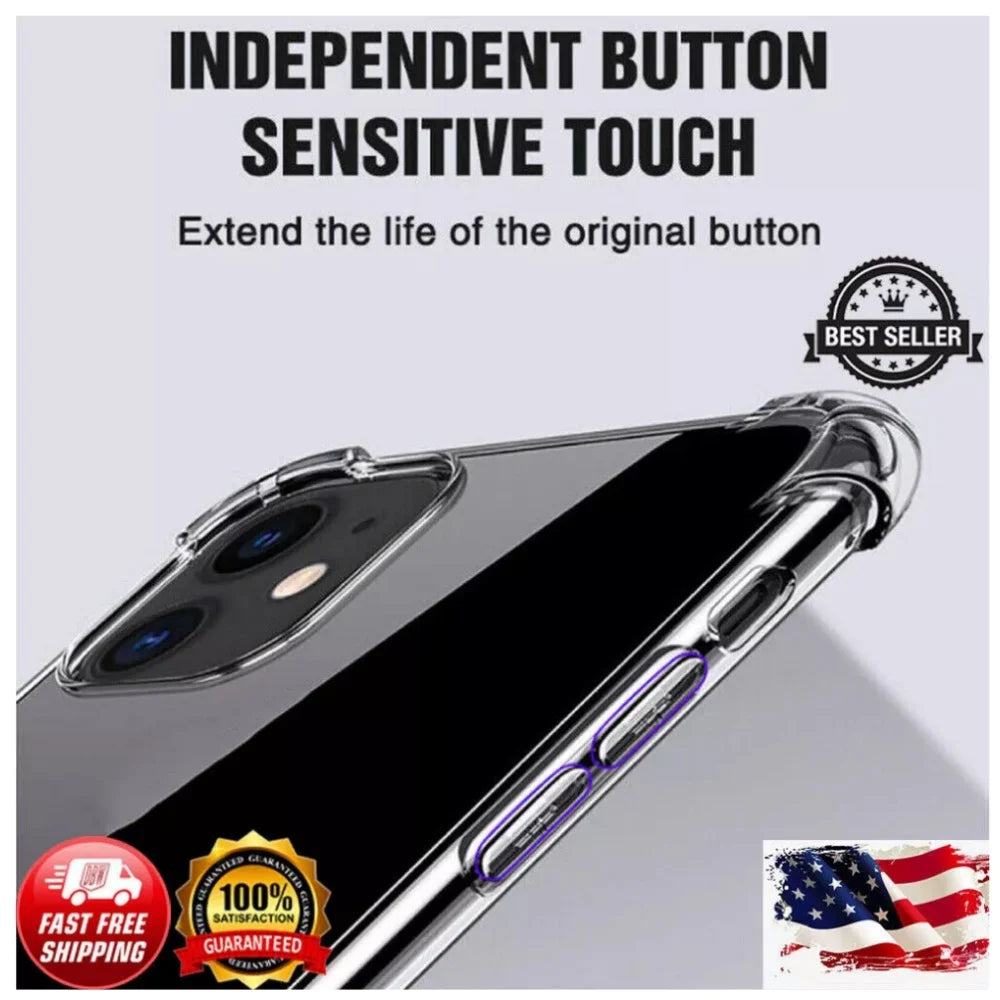 Crystal Clear 3H Scratch-Resistant Case for iPhone 11–14 Pro USA Flag — view 5 of phone cases