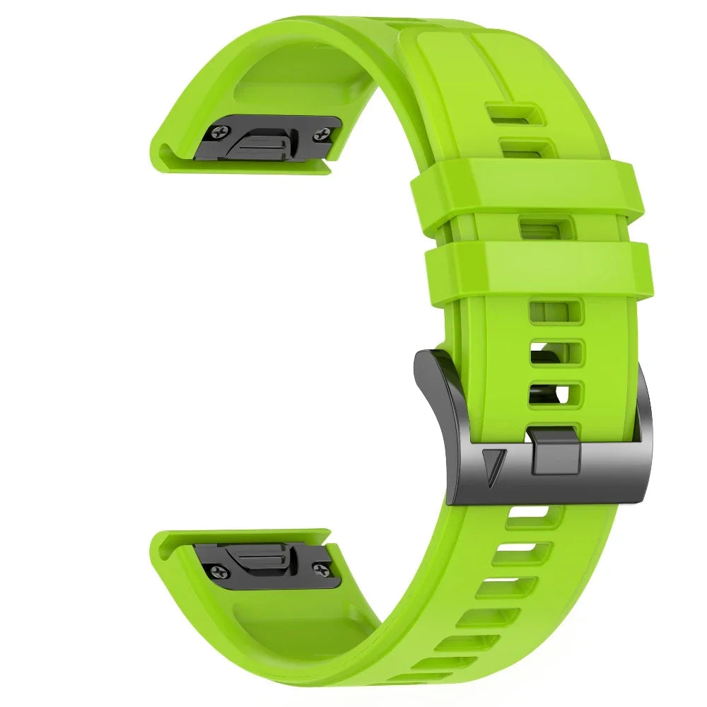 QuickFit Watch Band for Garmin Fenix 8/7/6/5/Epix Pro — 22/26mm Silicone Sport Strap