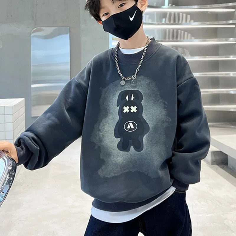 Boys Hoodies Sweatshirts Cotton Tops Outwear 2023 Cartoon Spring Autumn Windproof Kids School Children's Clothing