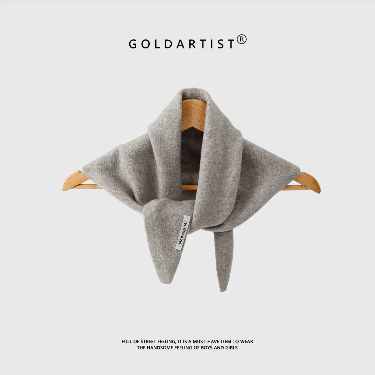 Cashmere Triangle Scarf — Hands-Free Knitted Wrap Versatile Headscarf Women's Neck Protection — view 12 of scarves & wraps