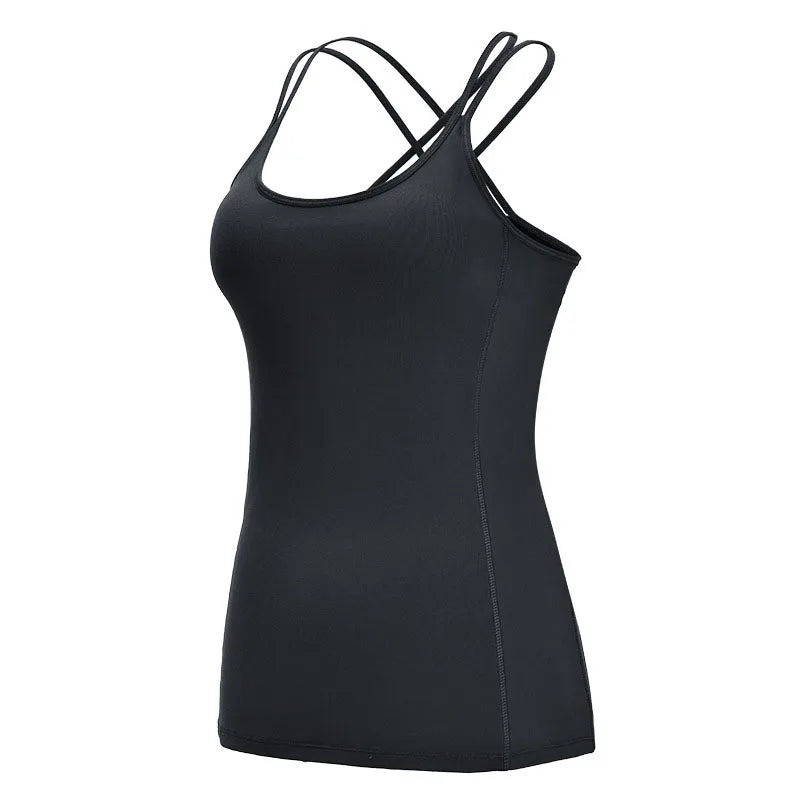 Padded Yoga Crop Top Sports Bra — Women’s Breathable Workout Tank — view 11 of sports & fitness
