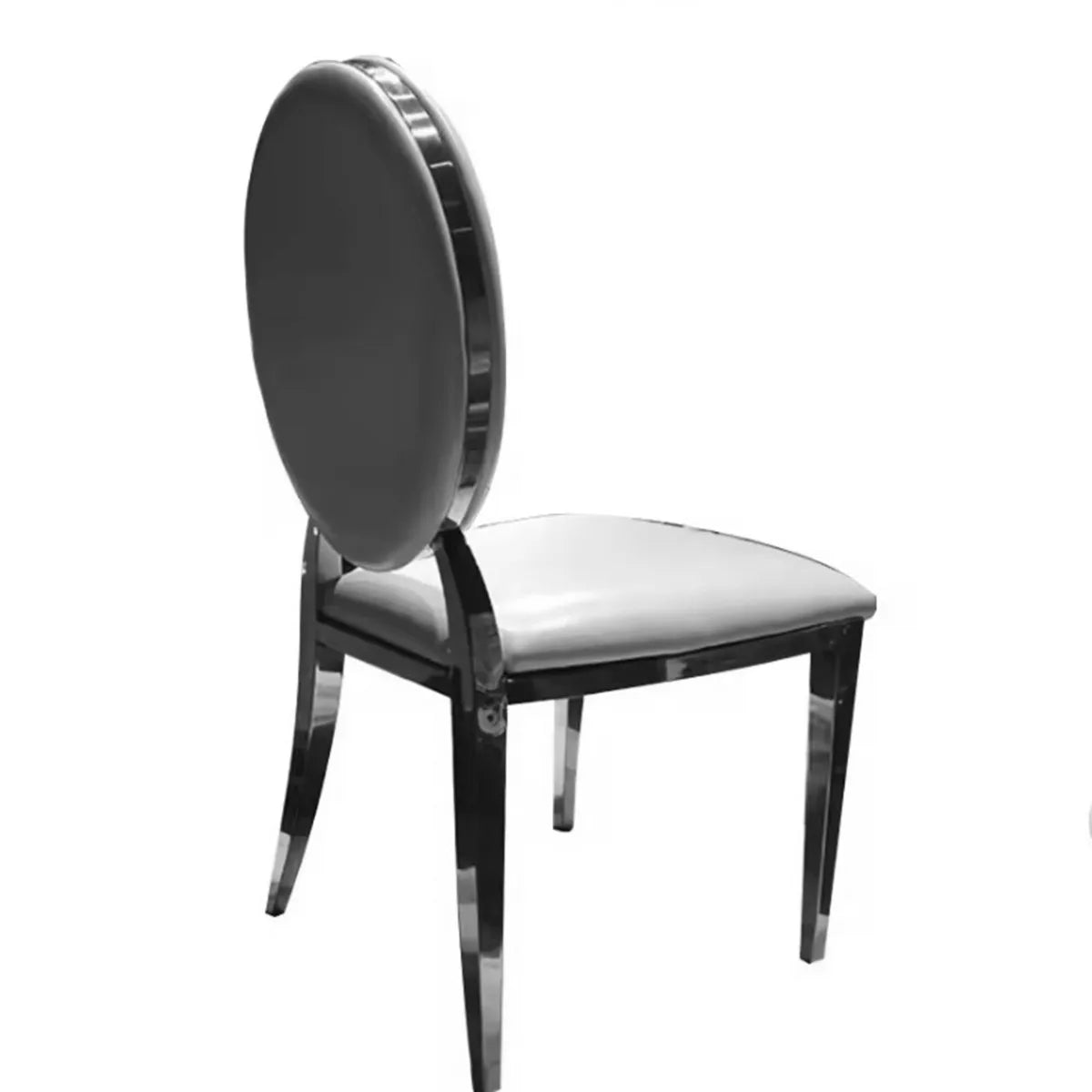 50pcs Gold/Silver Stainless Steel Oval Back Banquet Chairs – Luxury Wedding & Hotel Furniture