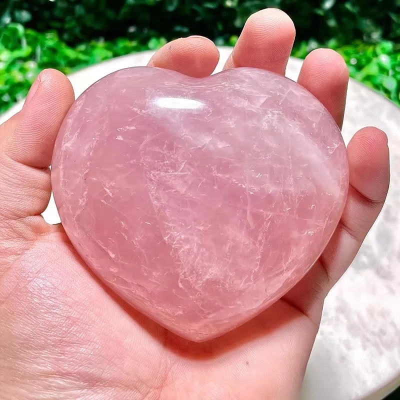 Crystal & Gemstone Rose Quartz Heart — Natural Pink Crystal Stone Decor for Home & Office — view 5 of crystal & gemstone