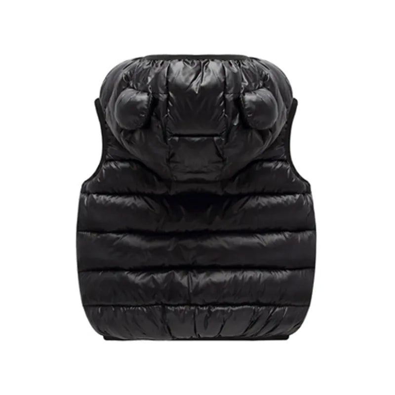 New Baby Boys Girls Warm Down Vest Autumn Winter Cotton Waistcoat With Ears Kids Outerwear