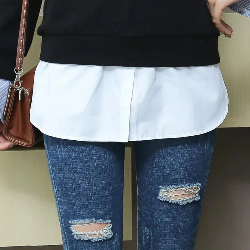 Shirt Extenders Removable Bottom Skirt Women's Fake Shirt Shirt Hem Extended Mini Skirt Layered Underlayer