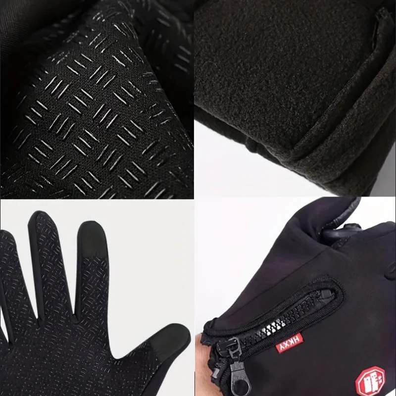 Winter Gloves Touchscreen Cycling Driving — Windproof Warm Non-Slip Cold-Weather Gloves — view 6 of gloves