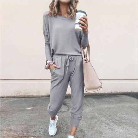 Oversize Tracksuit Set — Women’s 2026 Spring-Autumn Long-Sleeve Loose Hoodie + Sportswear Pant — view 1 of tracksuits