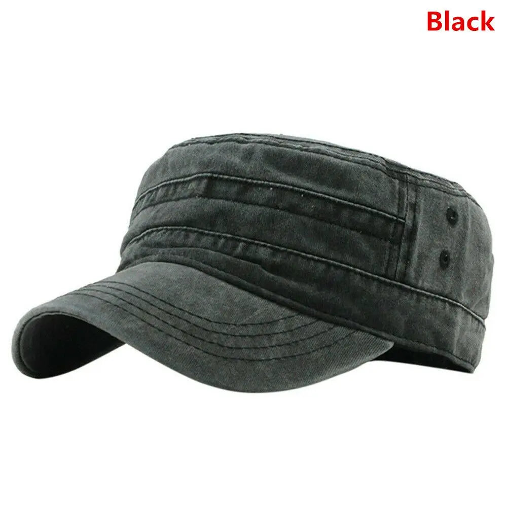 Camouflage Army Military Cadet Cap — Tactical Combat Fishing Outdoor Men's Camo Hat — view 11 of hats & caps