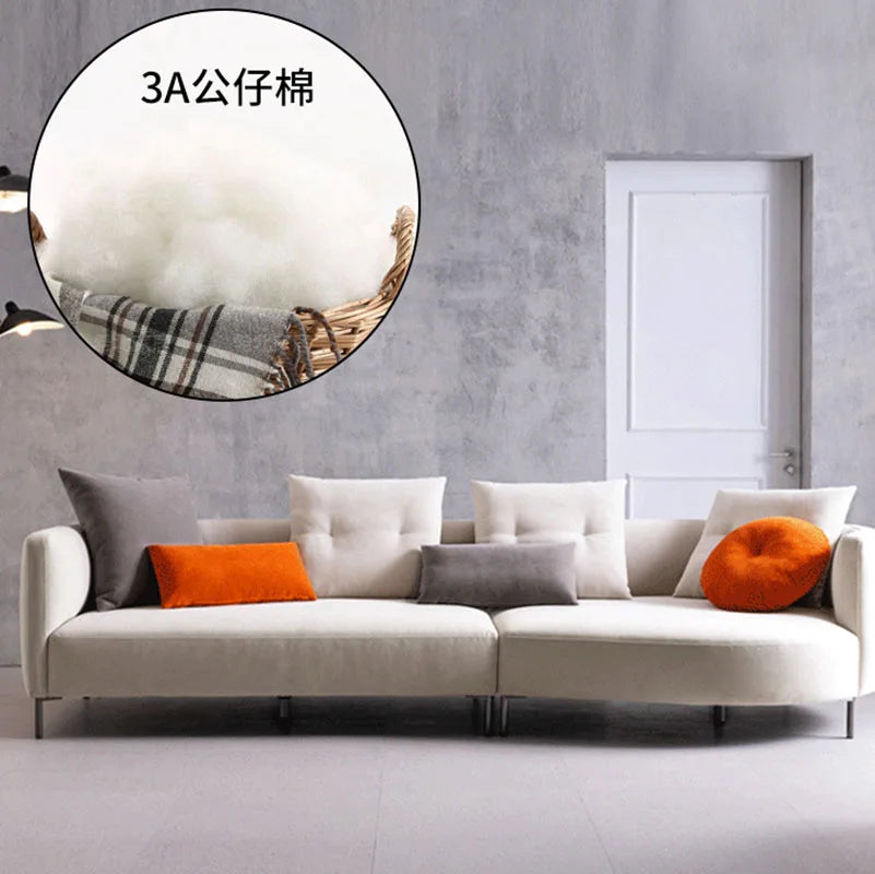 Nordic Minimalist Fabric Sofa – Modern Recliner & Lazy Lounge Comfort