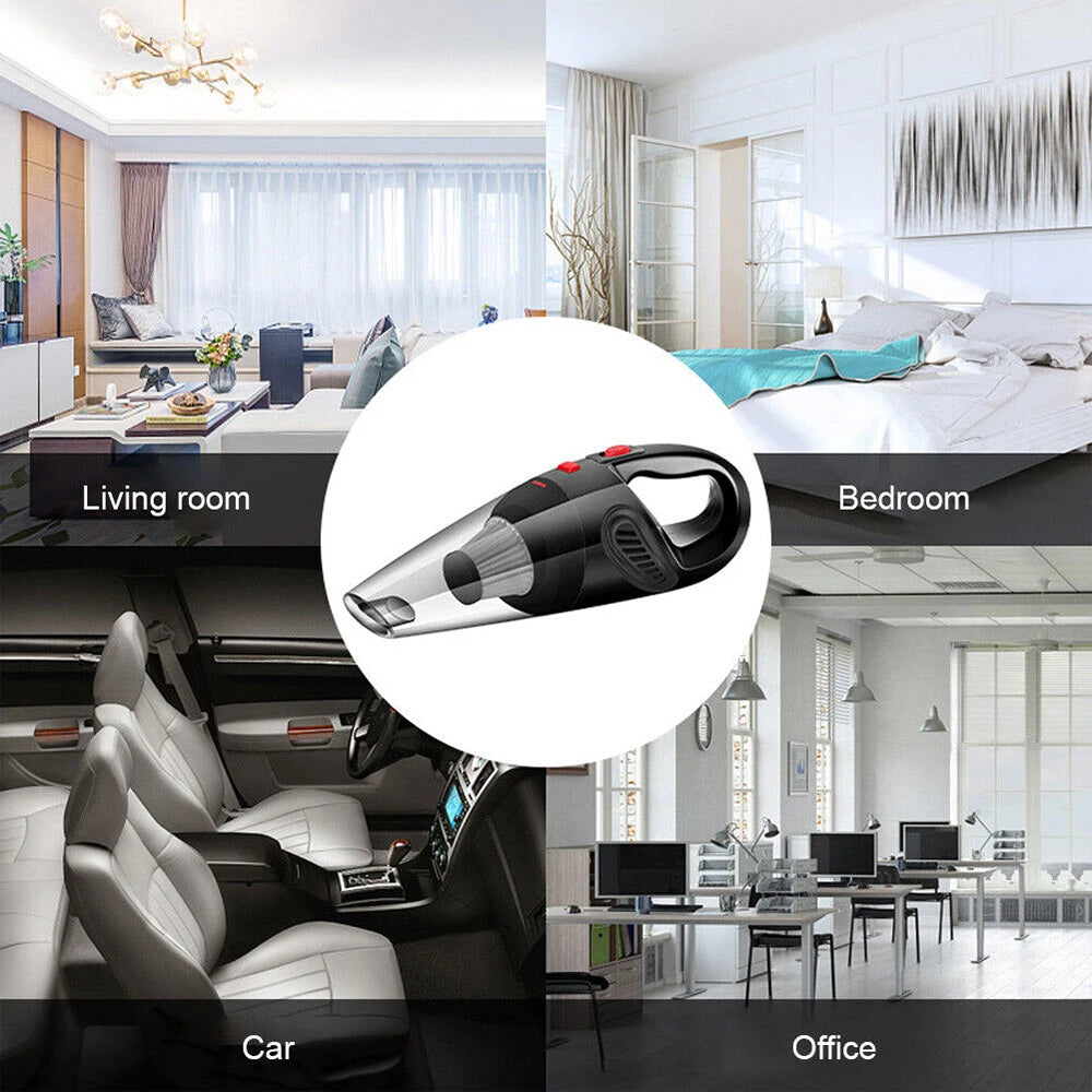Wireless Handheld Vacuum – USB Rechargeable Wet & Dry Portable Car Vacuum Cleaner