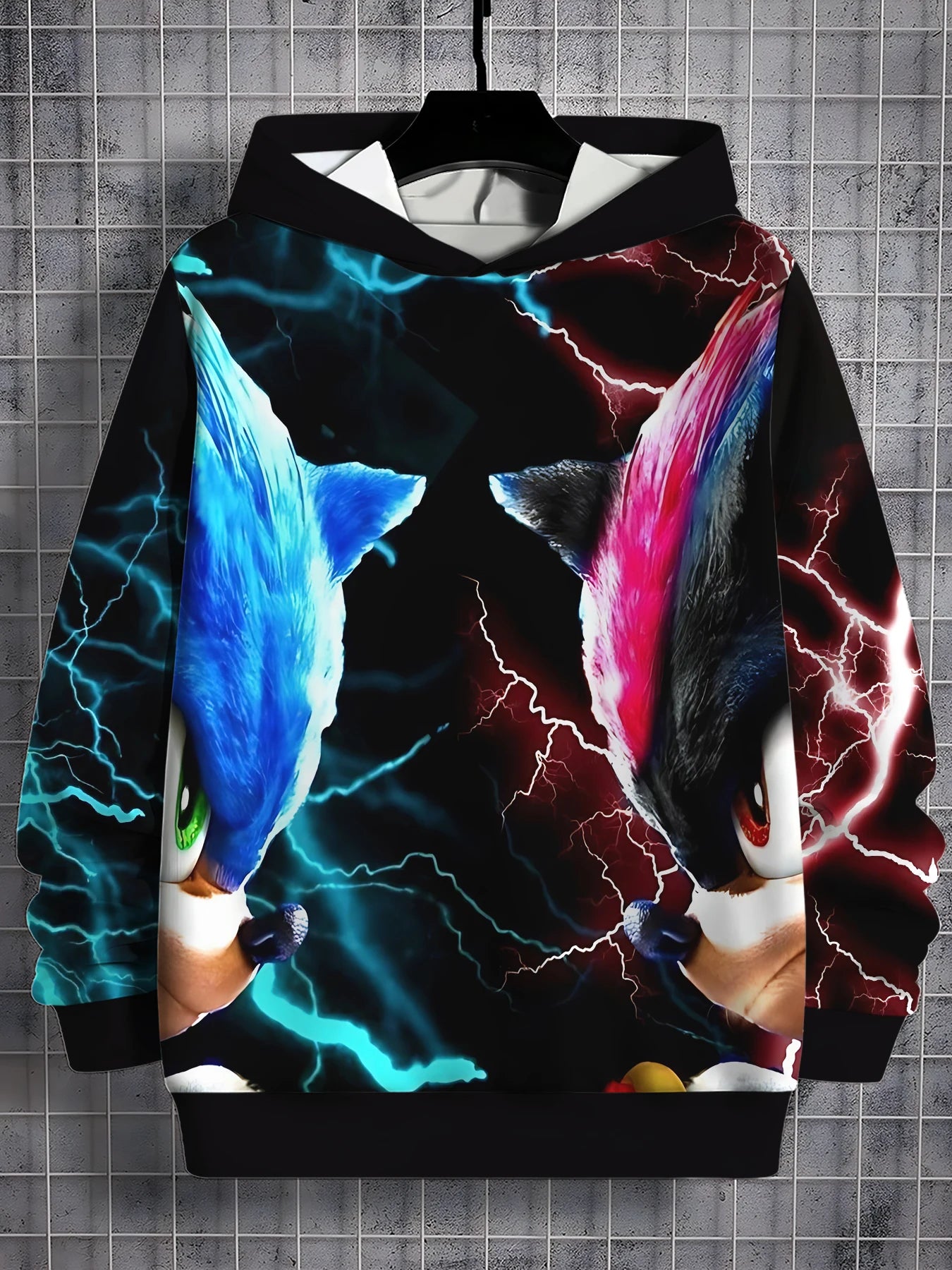 S-Sonic the Hedgehog 3D Print Hoodie – Unisex All-Season Casual Sweatshirt for Boys & Girls