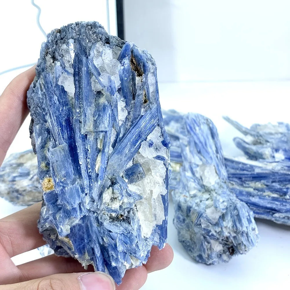 Crystal & Gemstone Kyanite Raw Specimen — 800-1000g Blue Mineral Healing Crystal Decor — view 5 of crystal & gemstone