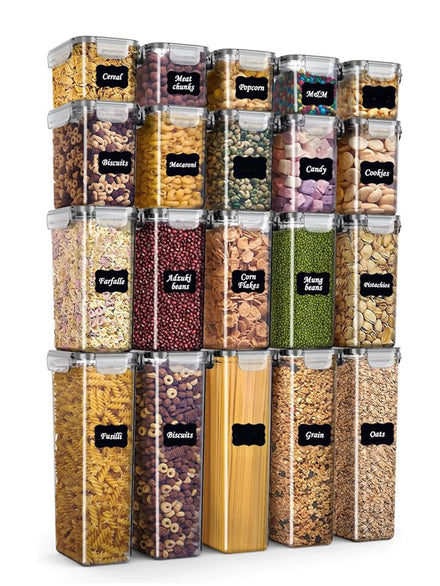 48-Piece Sealed Pasta & Food Storage Box Set with Lids & Labels — product photo 1