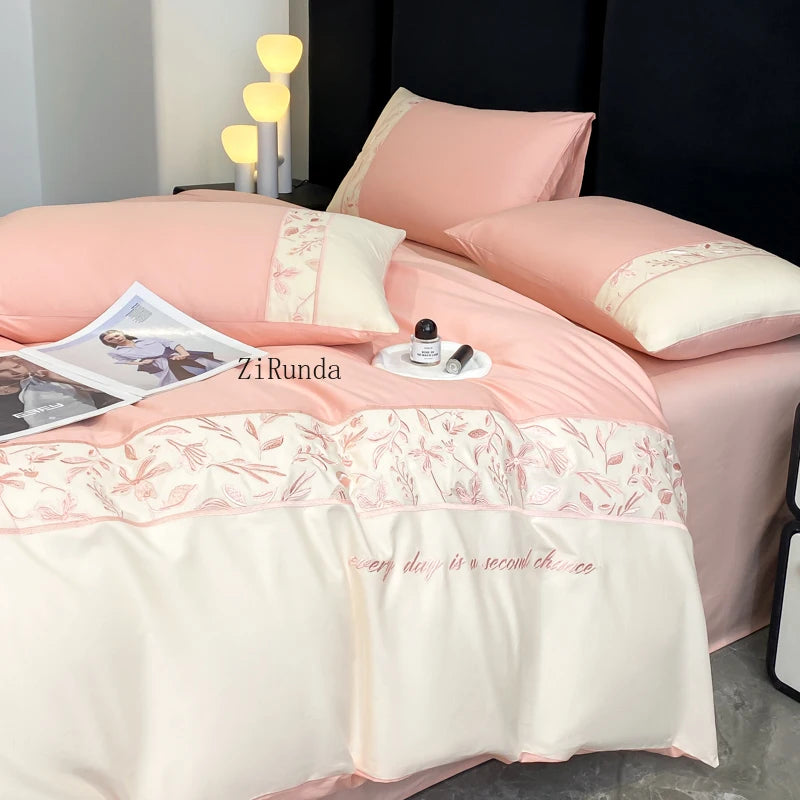*Home textile four-piece set of pure cotton bedding light luxury style