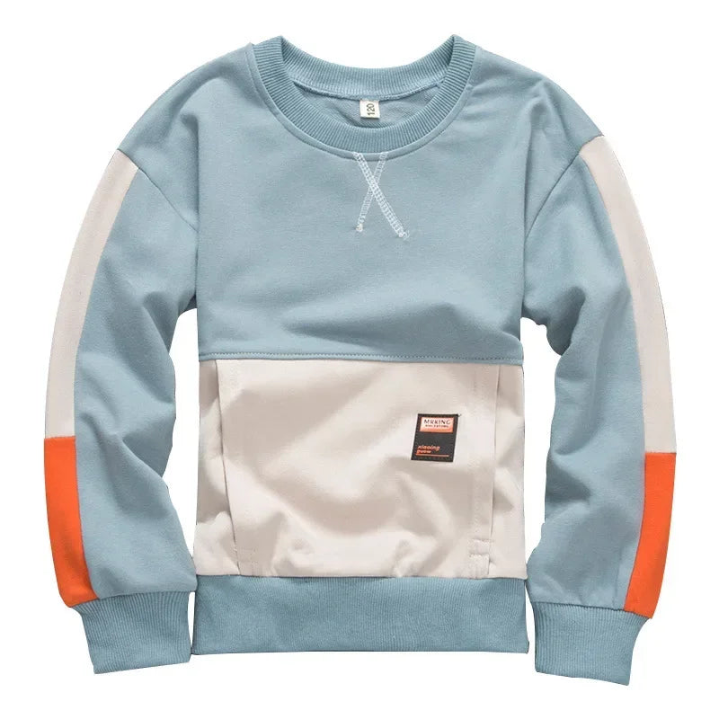 2025 Boys’ Cotton Hoodie Sweatshirt – Windproof Spring & Autumn Kids' Outwear for School
