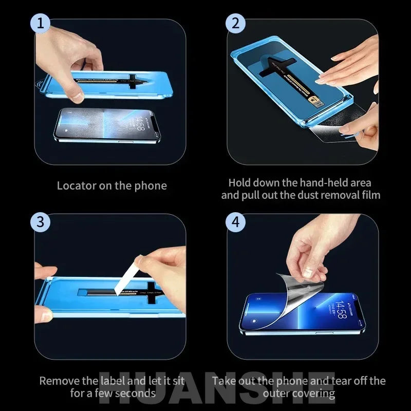 4PCS Dust-Free Easy Install Tempered Glass for iPhone 17 Pro Max/16e/16 — view 6 of screen protectors