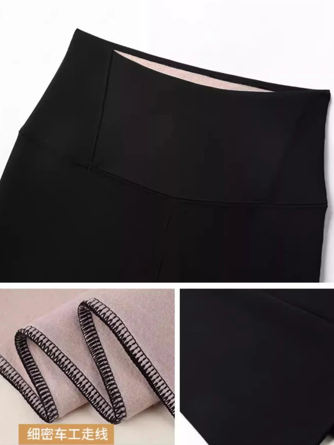 Flared Shark Pants Thickened Velvet Thermal Tights Leggings High Waist Trousers Winter