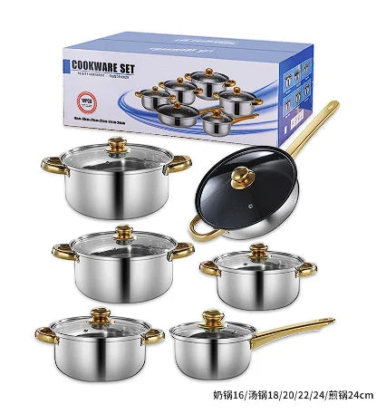 China Supplies Good Quality Traditional Kitchen Set Enamel Kitchenware Stainless Steel South Africa Cast Cookware set