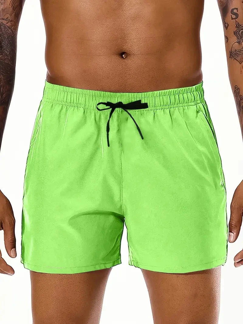 Men's Summer Beach Shorts, Elastic Waist with Double Pockets — view 9 of shorts