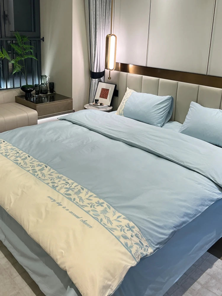 *Home textile four-piece set of pure cotton bedding light luxury style