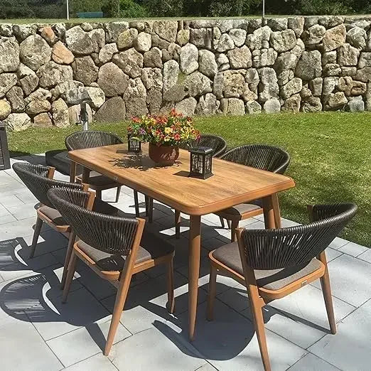 9-Piece Patio Dining Set – All-Weather Rattan Furniture for Outdoor Dining
