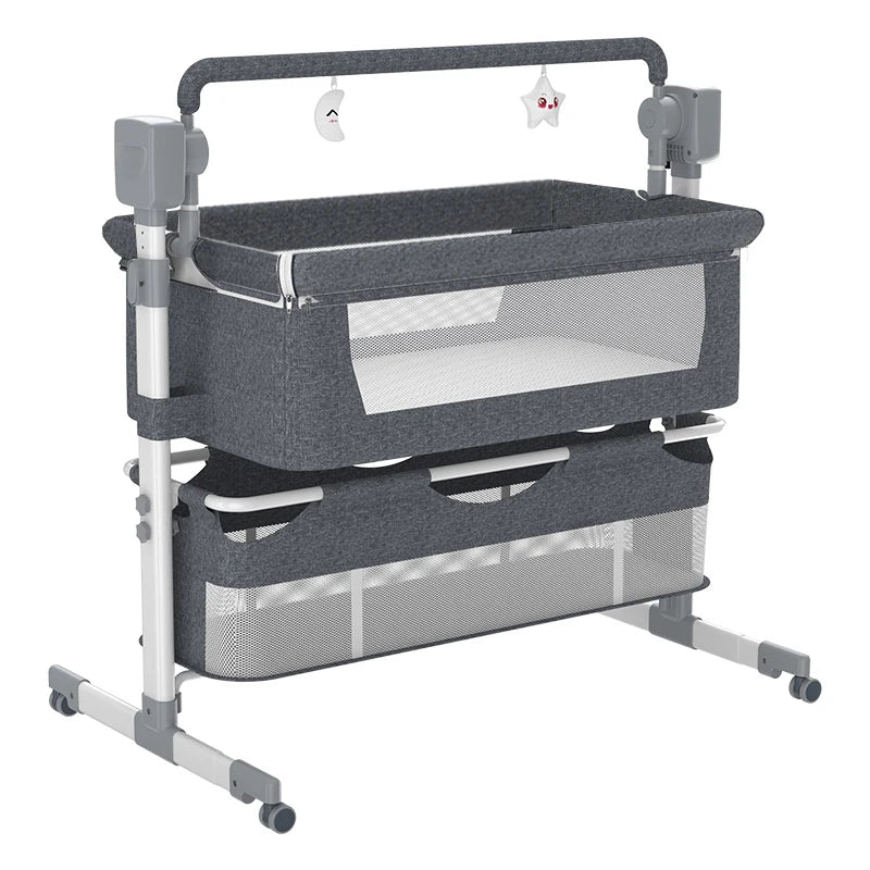 Portable Baby Crib with Mesh Canopy - Travel Bassinet Nest for Newborns — view 8 of baby cribs