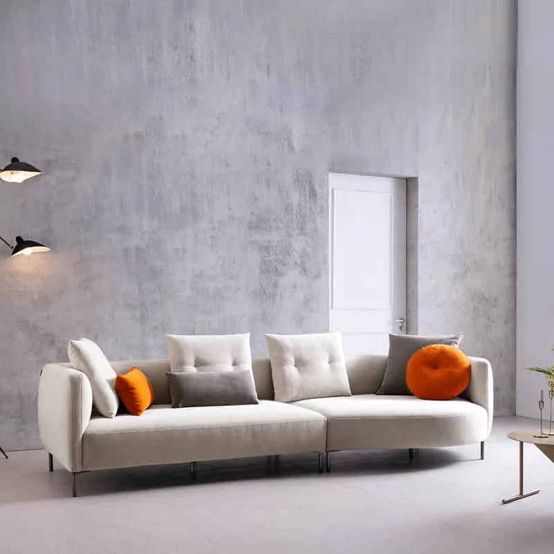 Nordic Minimalist Fabric Sofa – Modern Recliner & Lazy Lounge Comfort