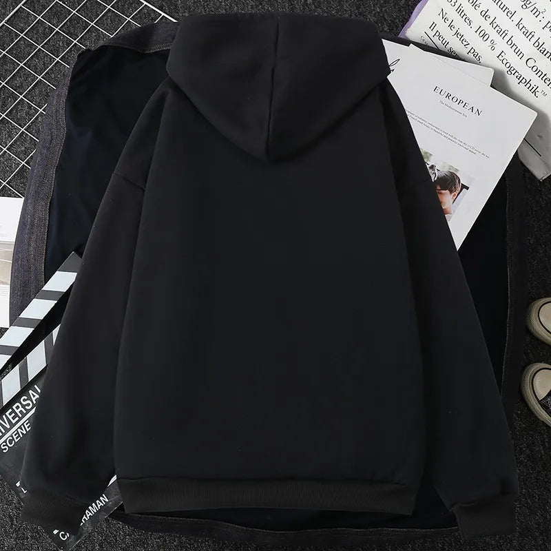 Women’s Autumn/Winter Thick Lamb Velvet Hoodie Suit – 2-Piece Harajuku Sweatshirt & Pants Set