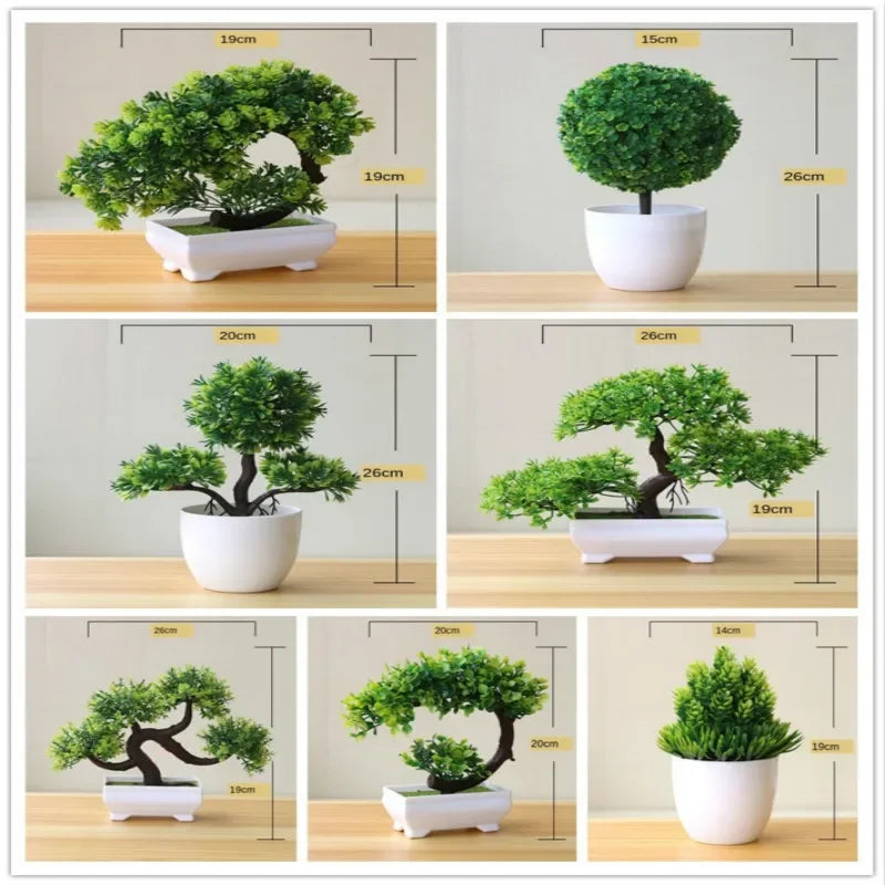 Home Decor Artificial Bonsai Plant — Faux Green Small Tree in Pot for Home, Office & Garden — view 1 of home decor