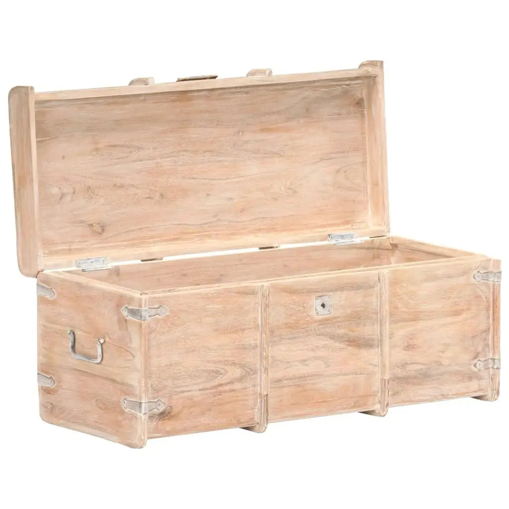 Solid Acacia Wood Storage Chest – 35.4"x15.7"x15.7" Durable & Stylish Organizer