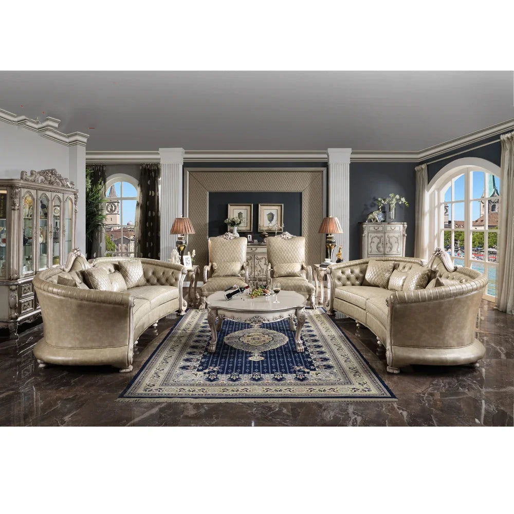 Victorian Royal Sofa Set – Hand-Carved Antique Empire Furniture