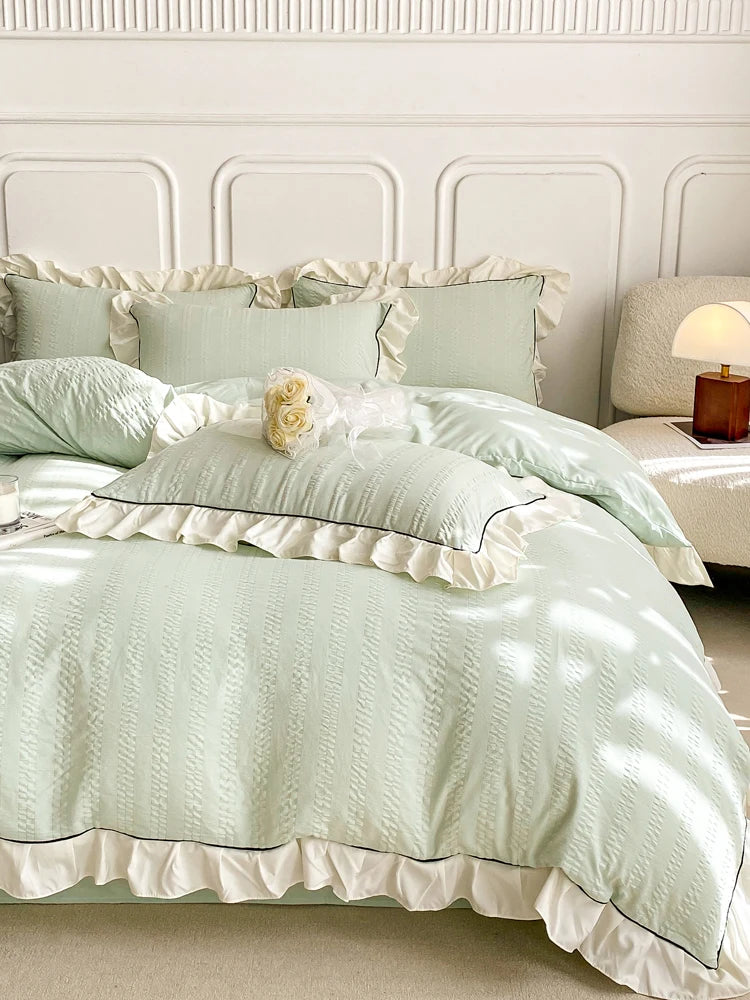 /Jacquard four-piece set of cotton sheets bedding