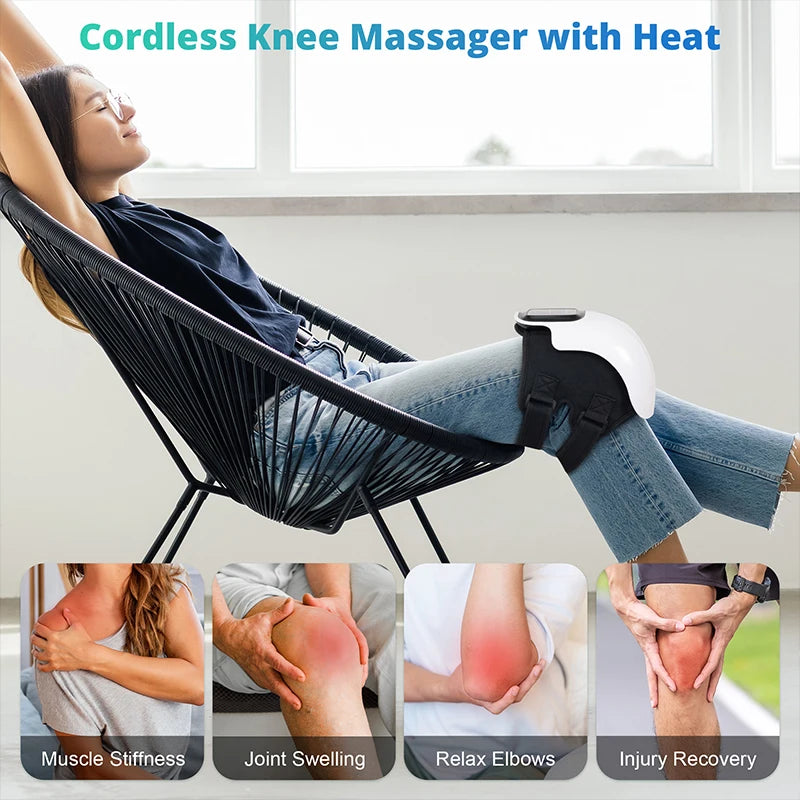 Medcursor Wireless Heated Knee Massager — Hot Compress & Vibration — view 6 of recovery & massage