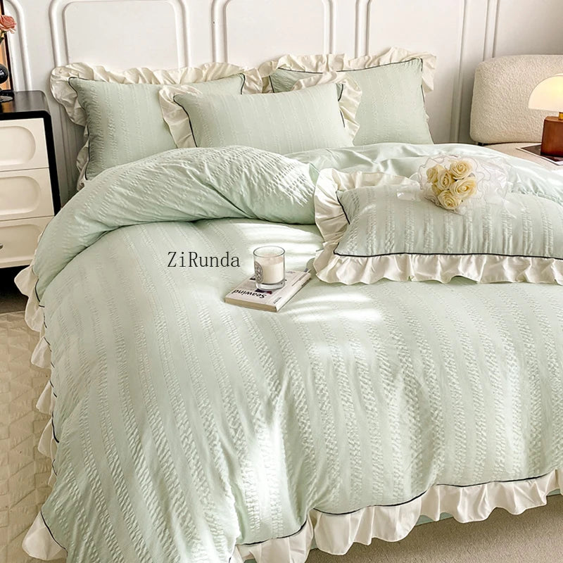 /Jacquard four-piece set of cotton sheets bedding