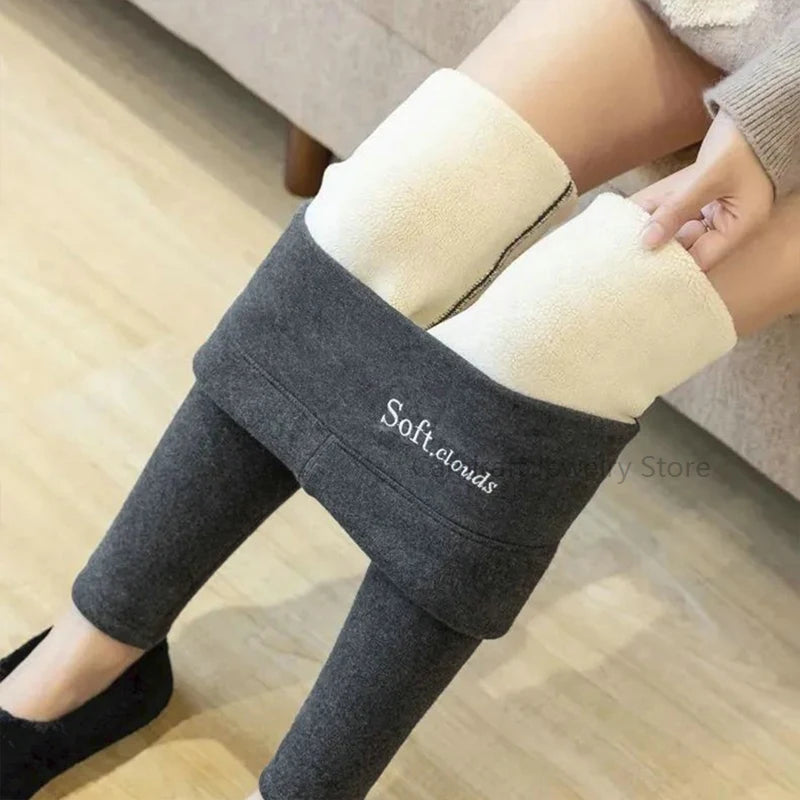 Women's Winter Thick Velvet Leggings Warm Fleece Lined Tights Thermo Leggings Ladies