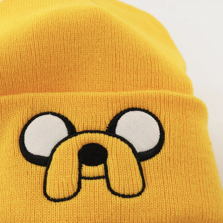 Puppy Pattern Knitted Hat - Embroidered Kids Beanie with Ear Flaps — view 1 of kids hats