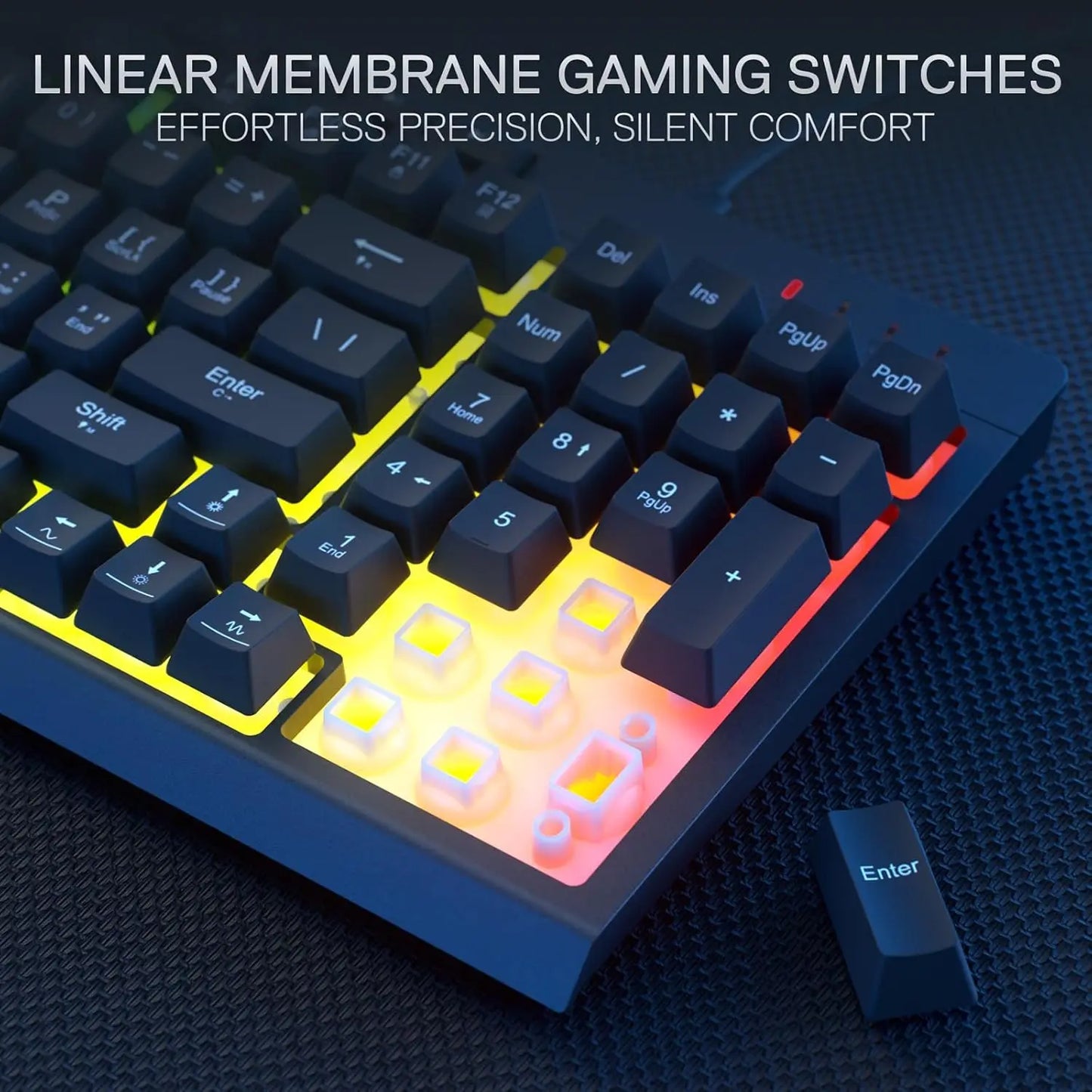 Redragon S141 Gaming Keyboard & Mouse Combo – K515 Wired RGB Keyboard + M616 10000 DPI Gaming Mouse — view 6 of electronics & gadgets