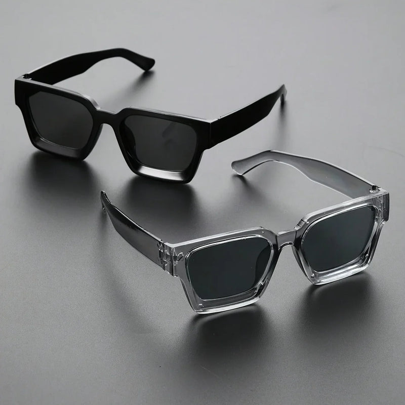 Square Sunglasses Bundle 1/2-Pack — Classic Fashion Plastic Frame Daily Shades Set Eyewear — view 1 of sunglasses