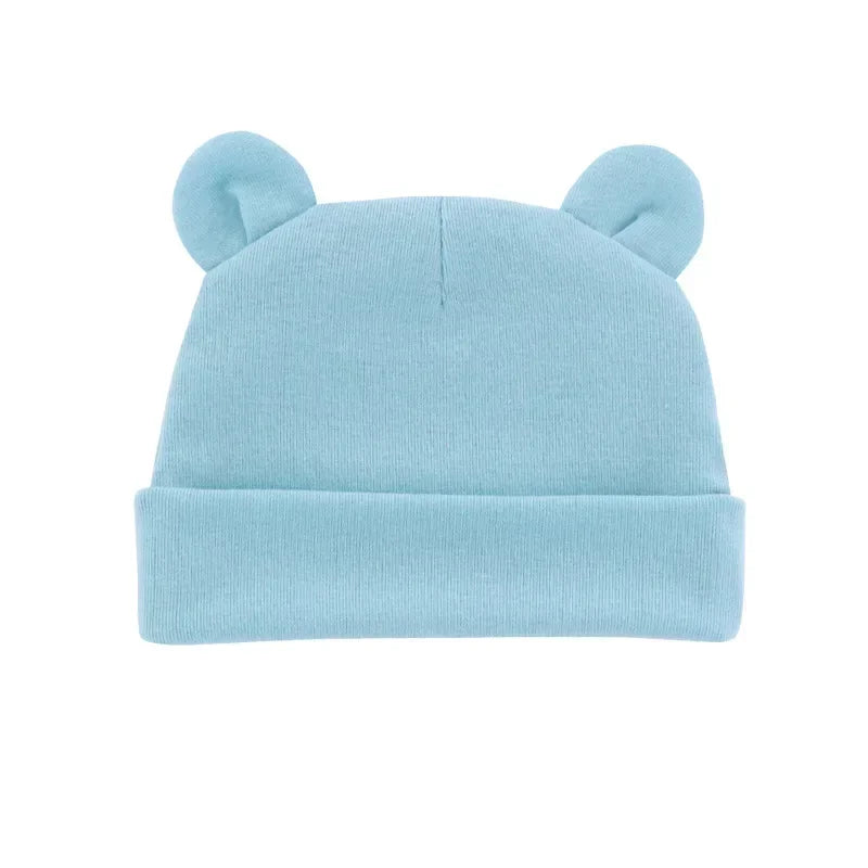 Newborn Ear-Shape Bonnet - Cotton Photography-Prop Hat for Babies 0-1Y