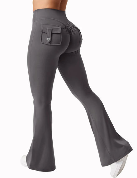 Women's Activewear Cargo-Pocket Leggings — High-Waist Sculpting Stretch Yoga Pants — view 1 of women's activewear