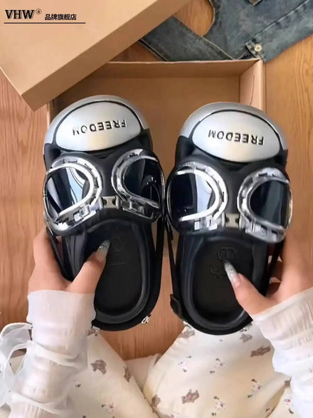 Platform Clog Slippers — Statement Chunky Outdoor Slip-On Mules — view 1 of sandals & slides