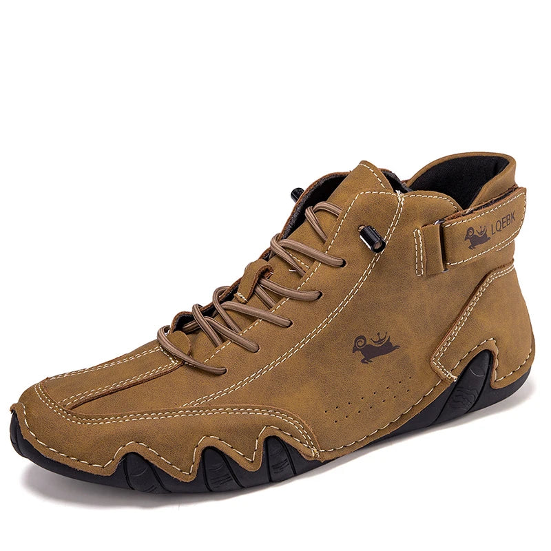 All-Season Men's Leather Loafer Sneakers — Outdoor Walking Casual Comfort Shoes — view 11 of flats & loafers