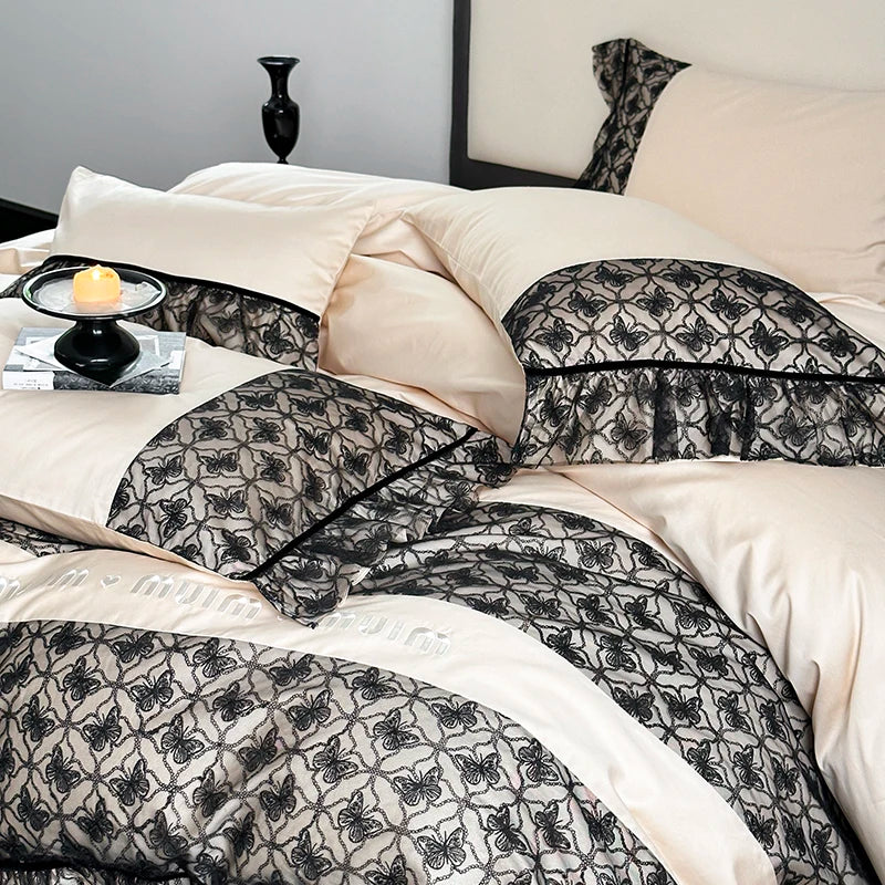 New 100% Cotton Queen Size Bedding Set Duvet/ Comforter Cover Bed Sheet Set pillowcas for bed adult comfort